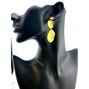 Marcia Moran 18K Gold Plated Dangle Drop Earrings
